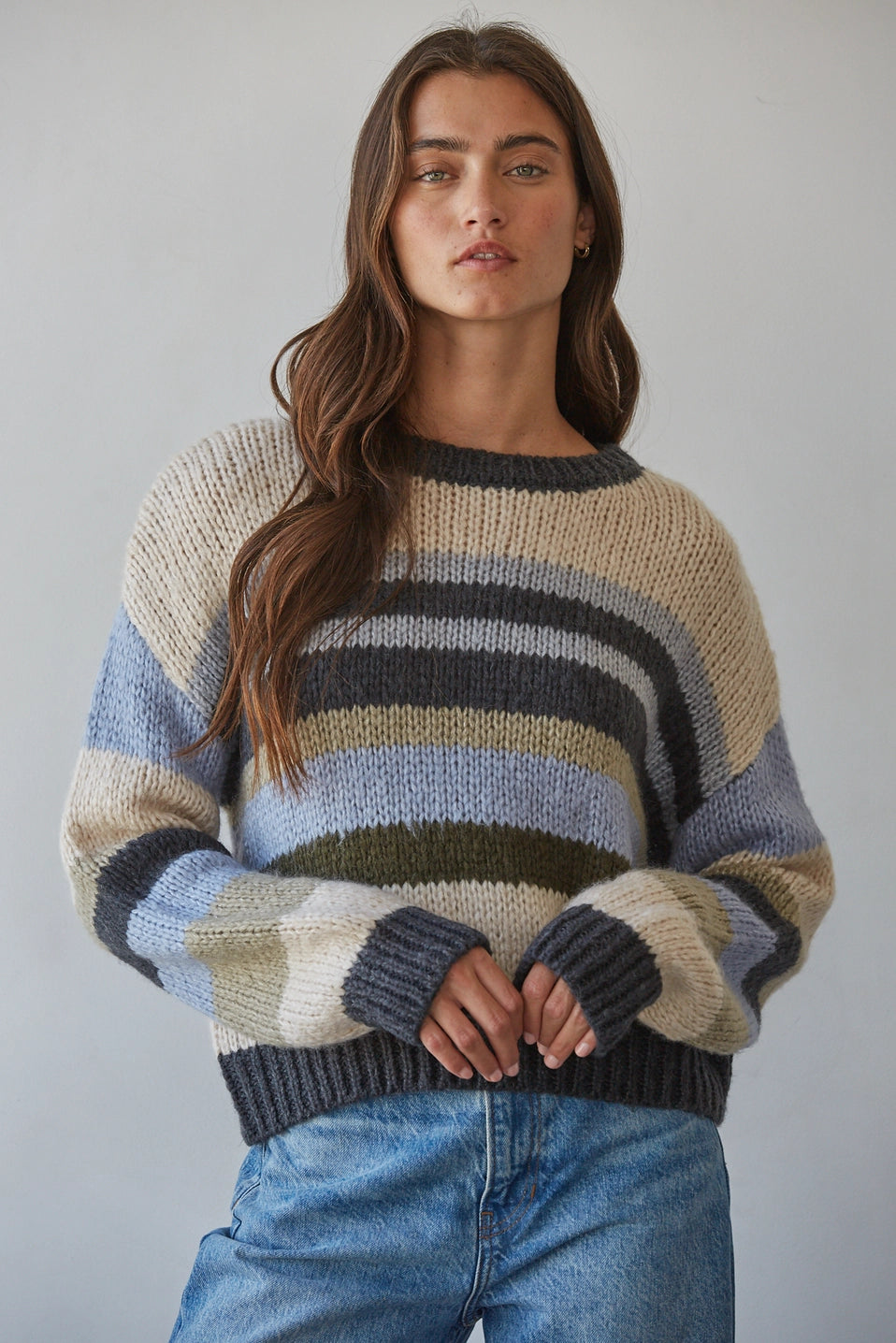 Striped Knit Sweater