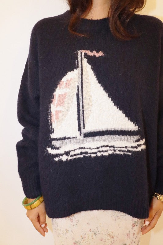 Sailboat Knit Sweater