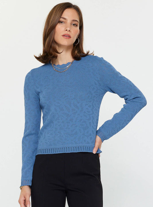 Scalloped Neck Sweater