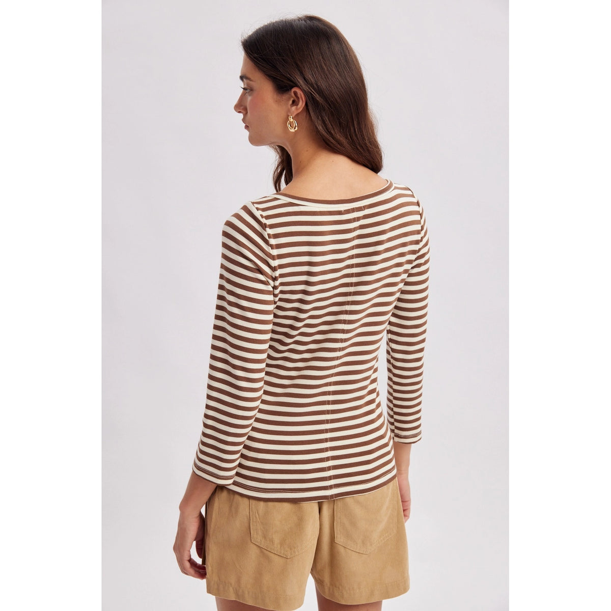 Striped Boatneck Top