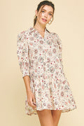 Print Button Down Mini