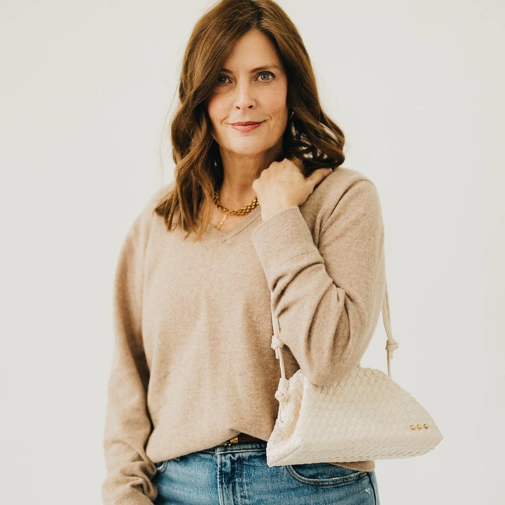 Lacy Woven Frame Crossbody Bag