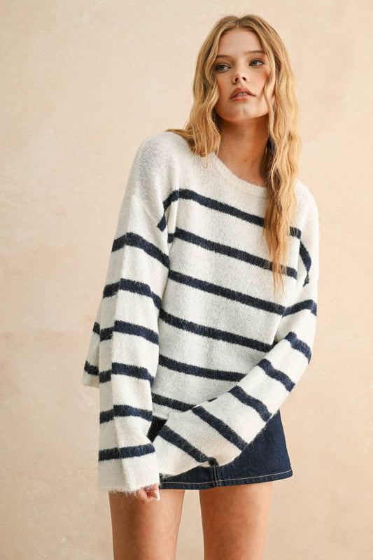 Striped Brushed Sweater
