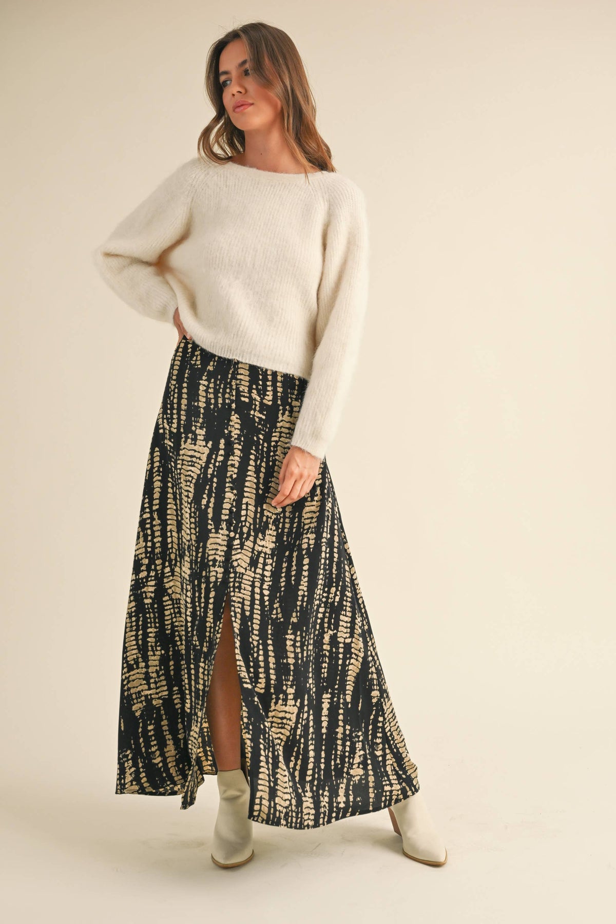 Pattern Maxi Skirt