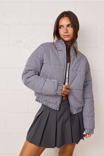 Gingham Puffer