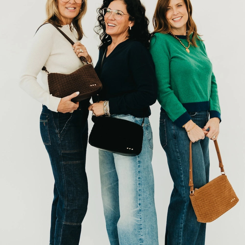 Suede Harper Shoulder Bag