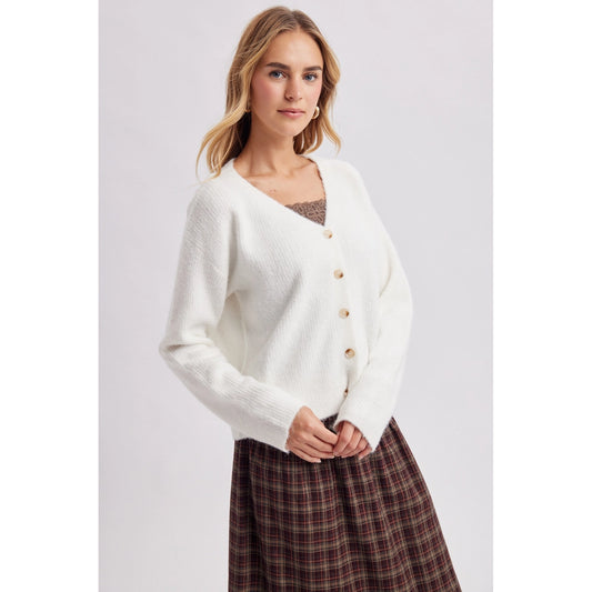 V-Neck Knit Cardigan