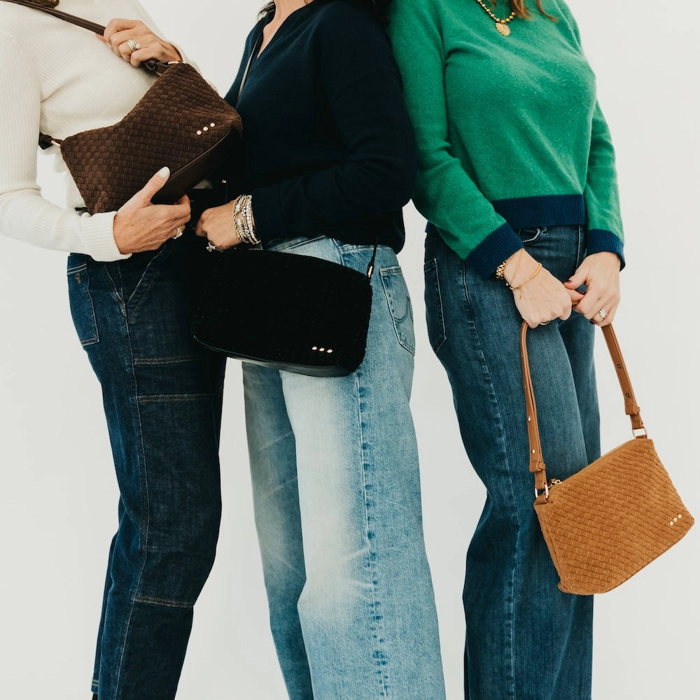 Suede Harper Shoulder Bag