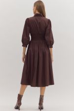 Zip Front Midi Dress