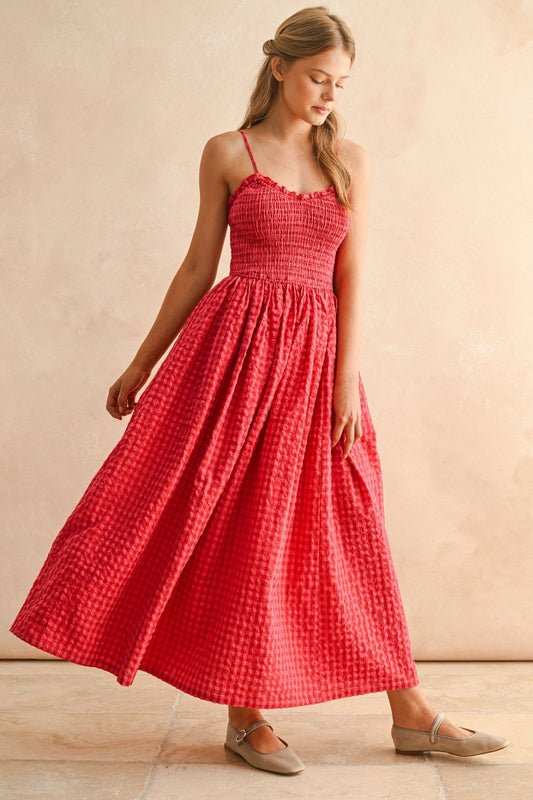 Gingham Maxi Dress