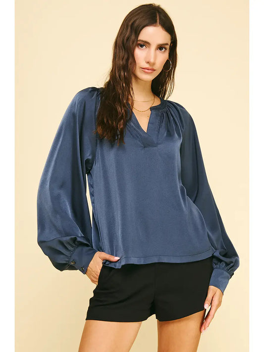 V-neck Woven Blouse