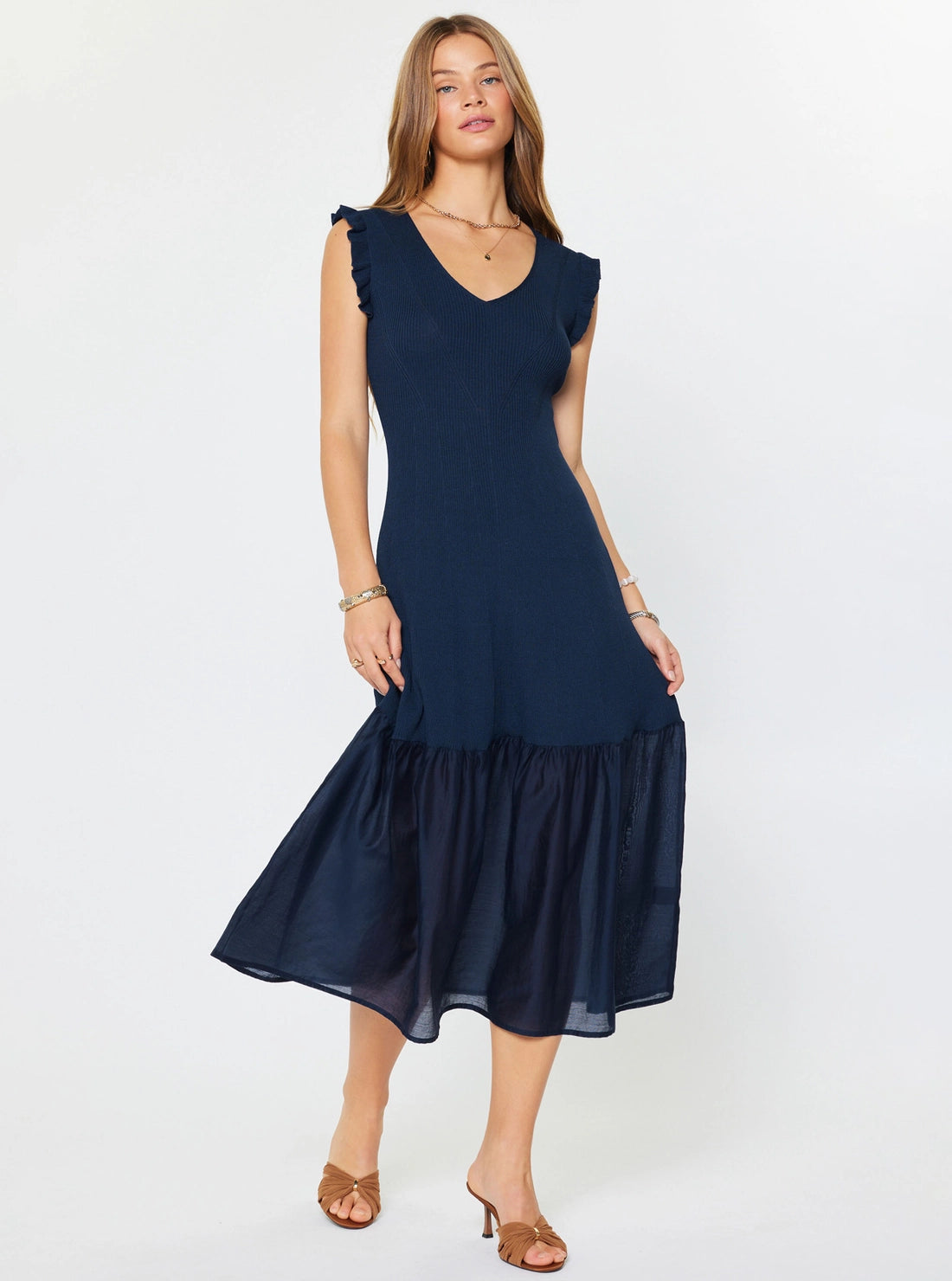 Ribbed Sleeveless Midi Dress