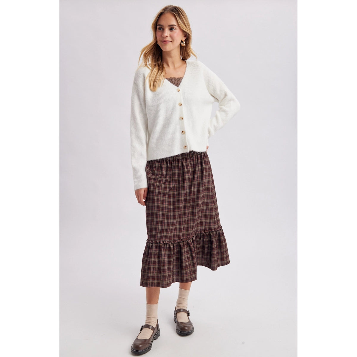 V-Neck Knit Cardigan