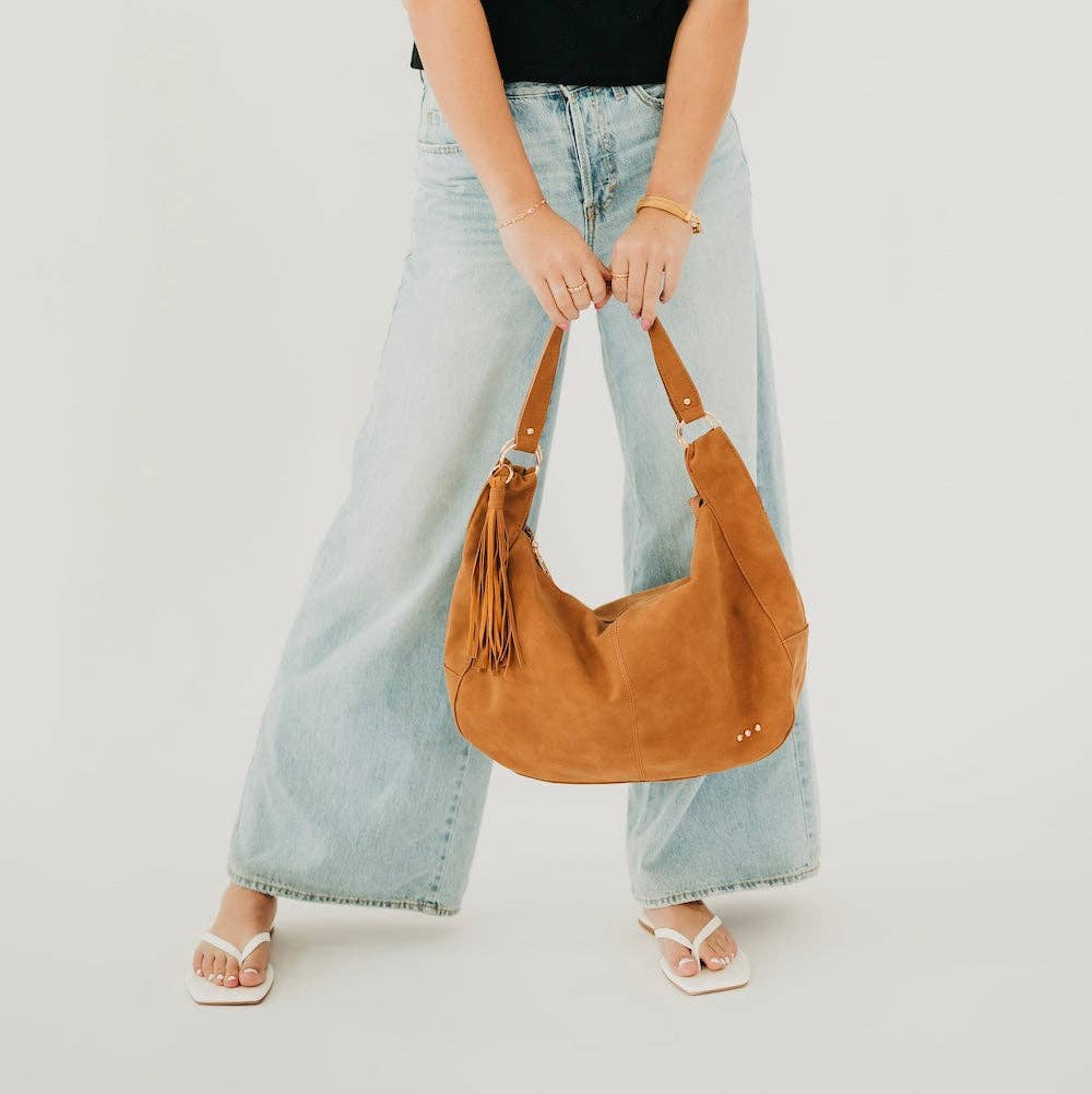 Hazel Hobo Shoulder Bag with Tassel