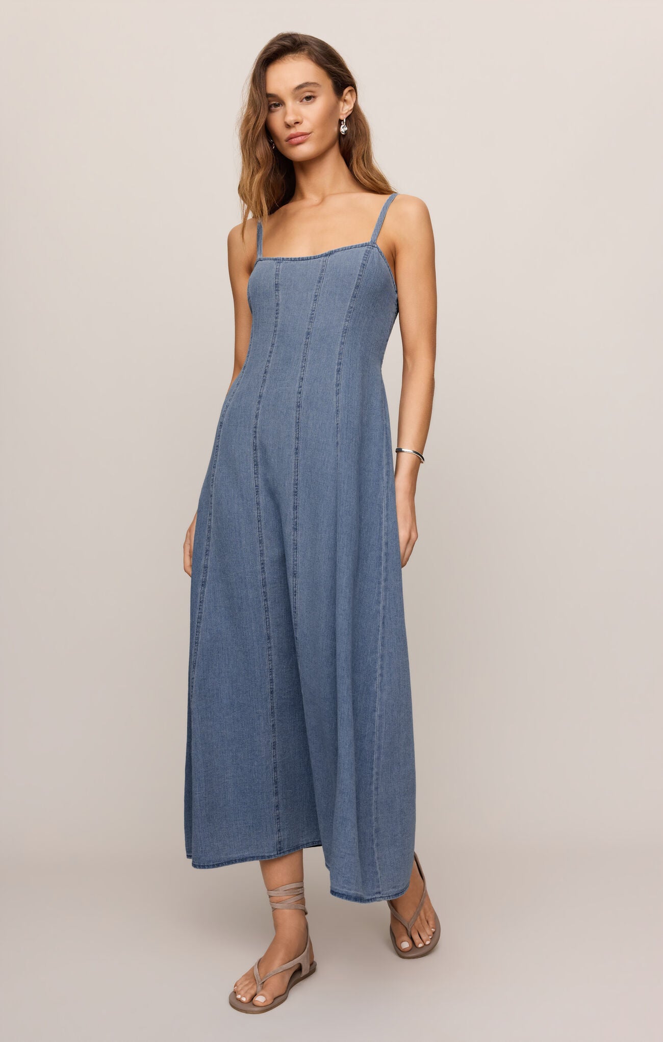 Leonora Indigo Midi Dress
