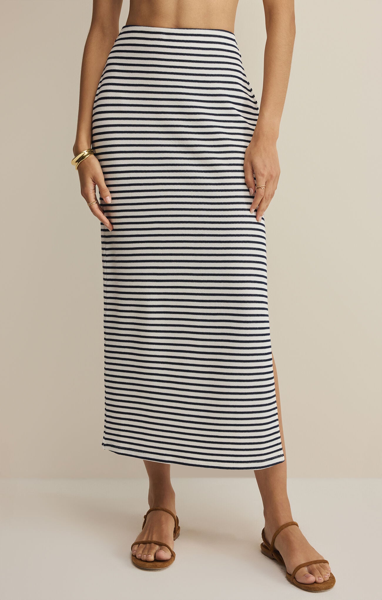 Ainslie Striped Midi Skirt