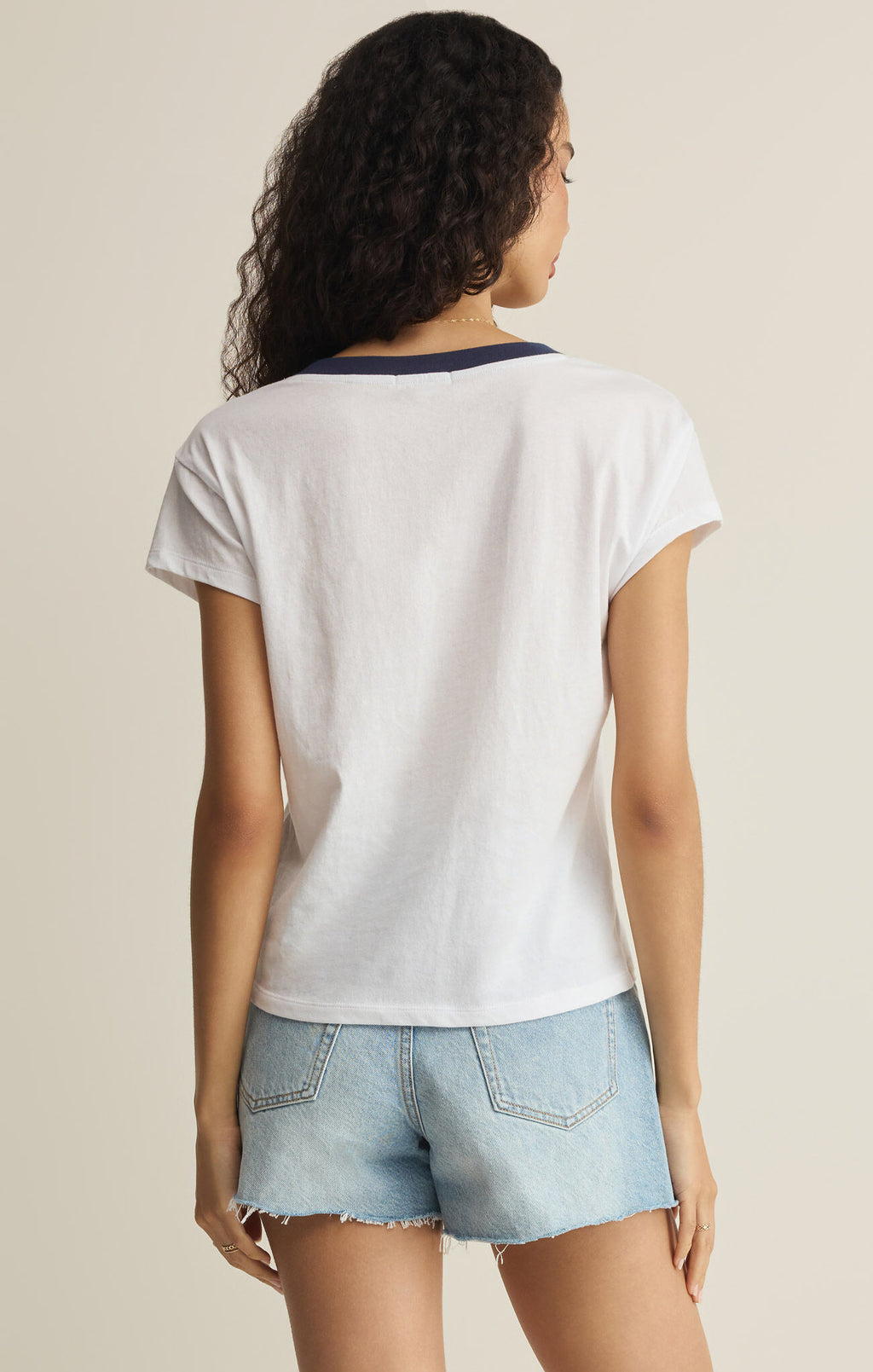 Modern Colorblocked V-Neck Tee