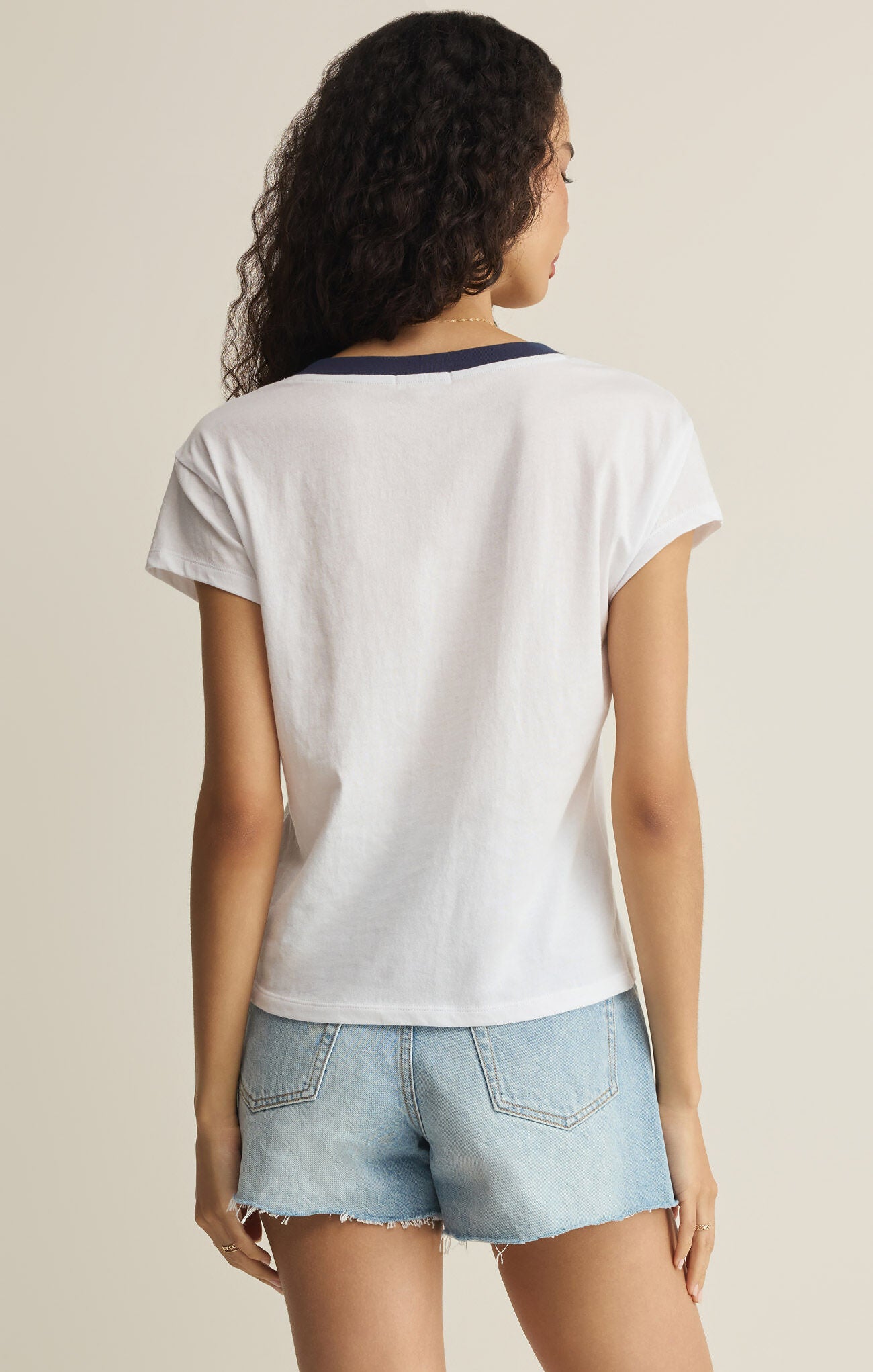 Modern Colorblocked V-Neck Tee