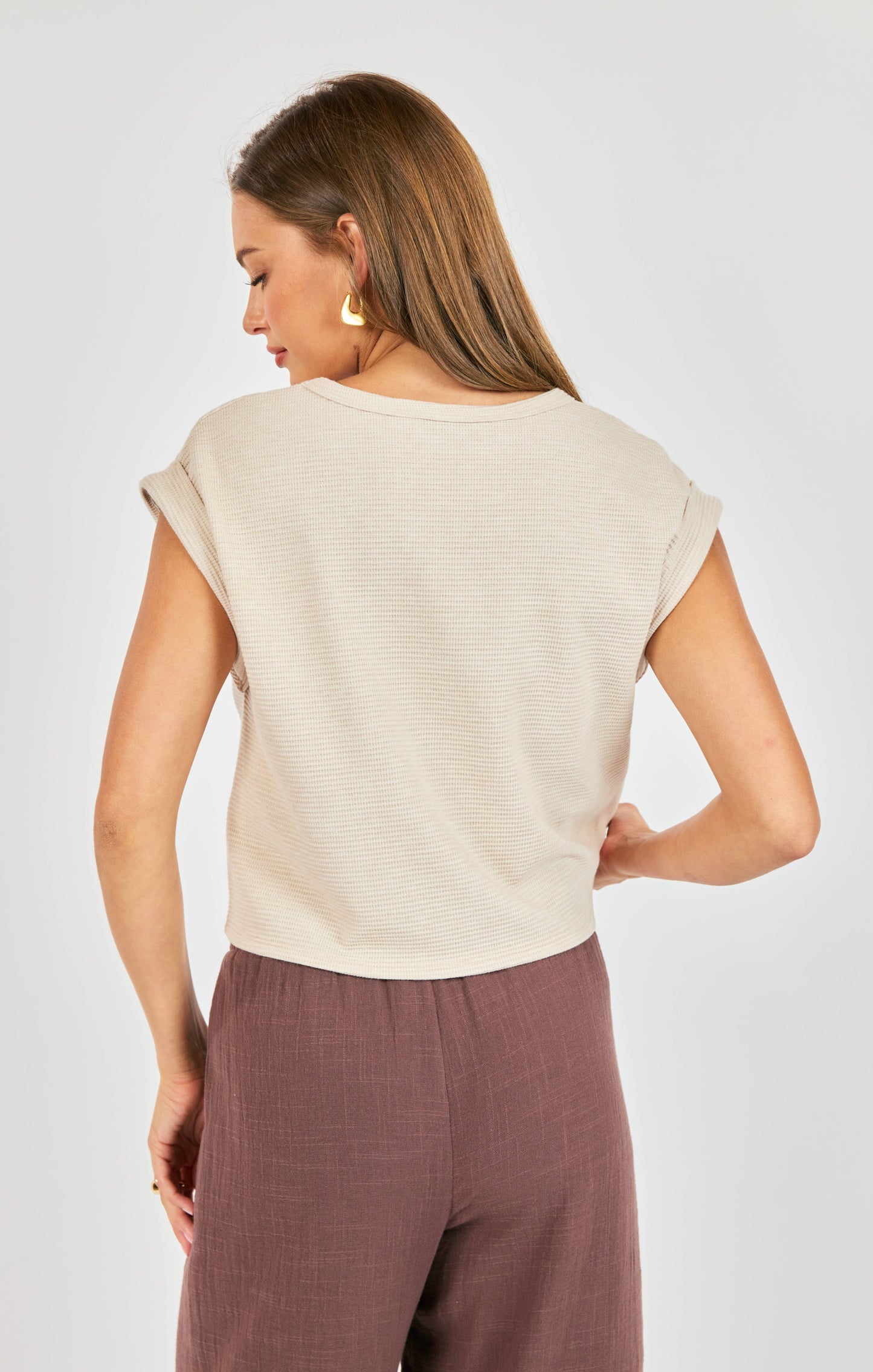 Locket Cuffed-Sleeve Tee