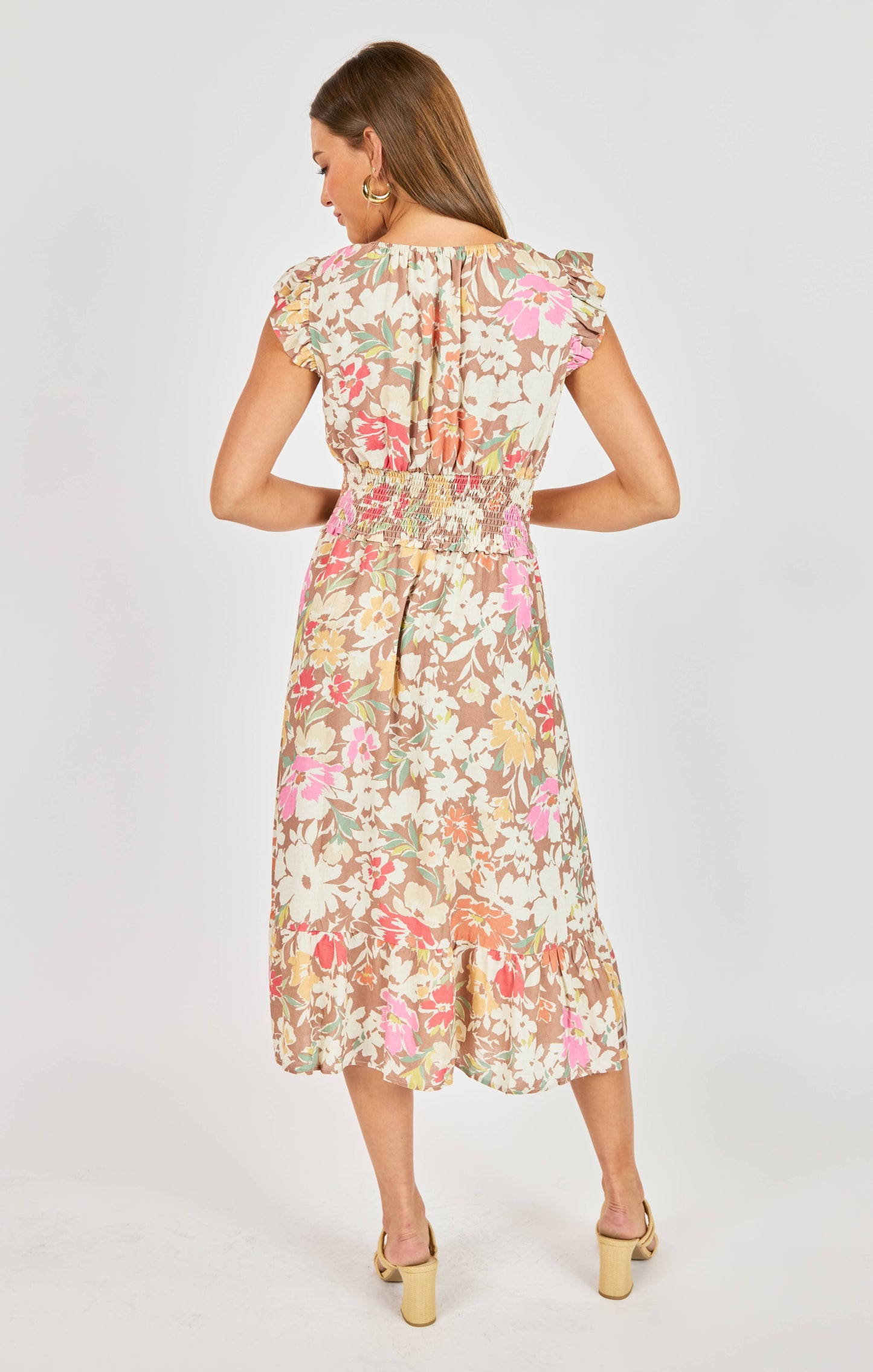 Floral Dunes Midi Dress