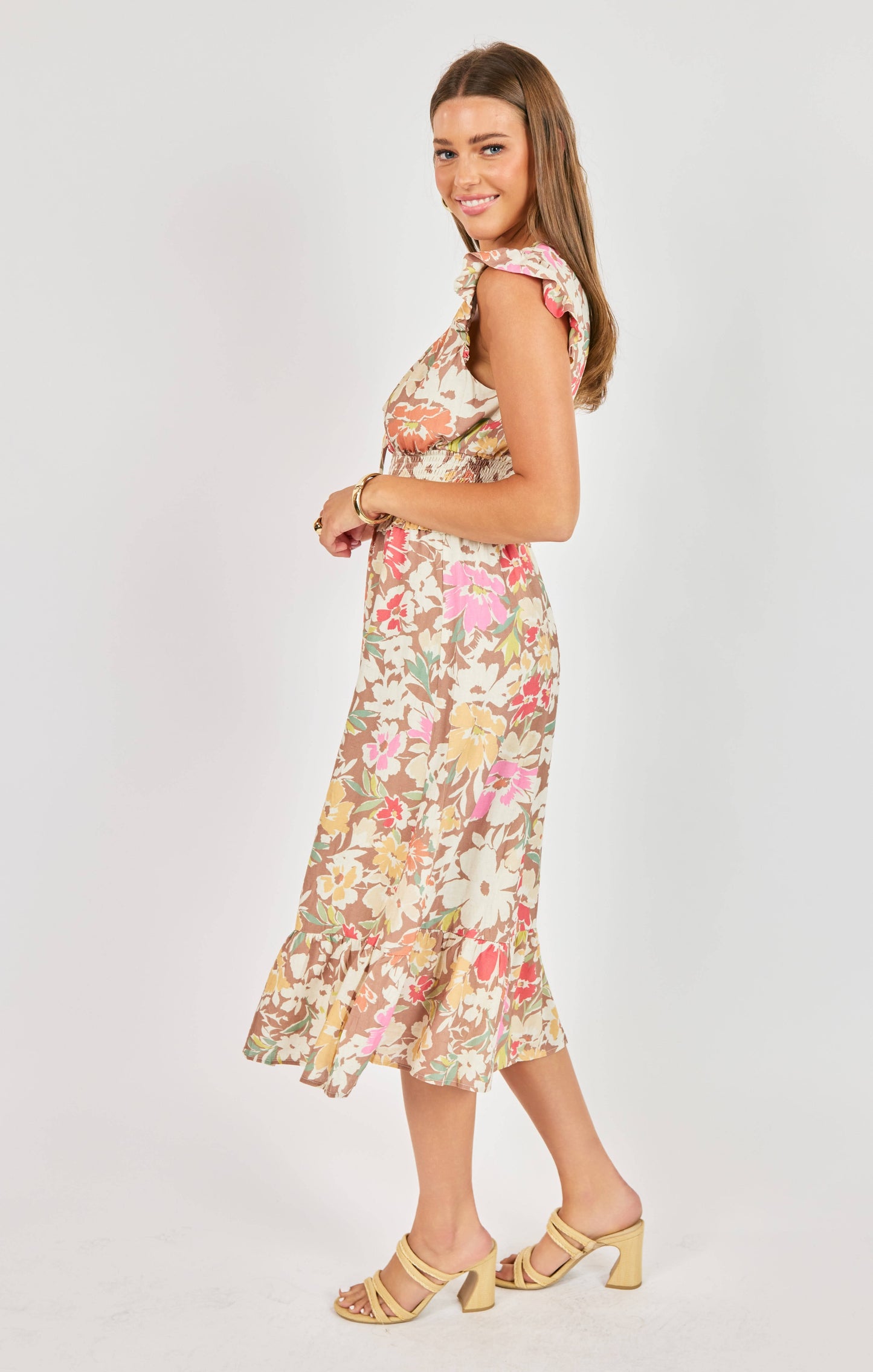 Floral Dunes Midi Dress