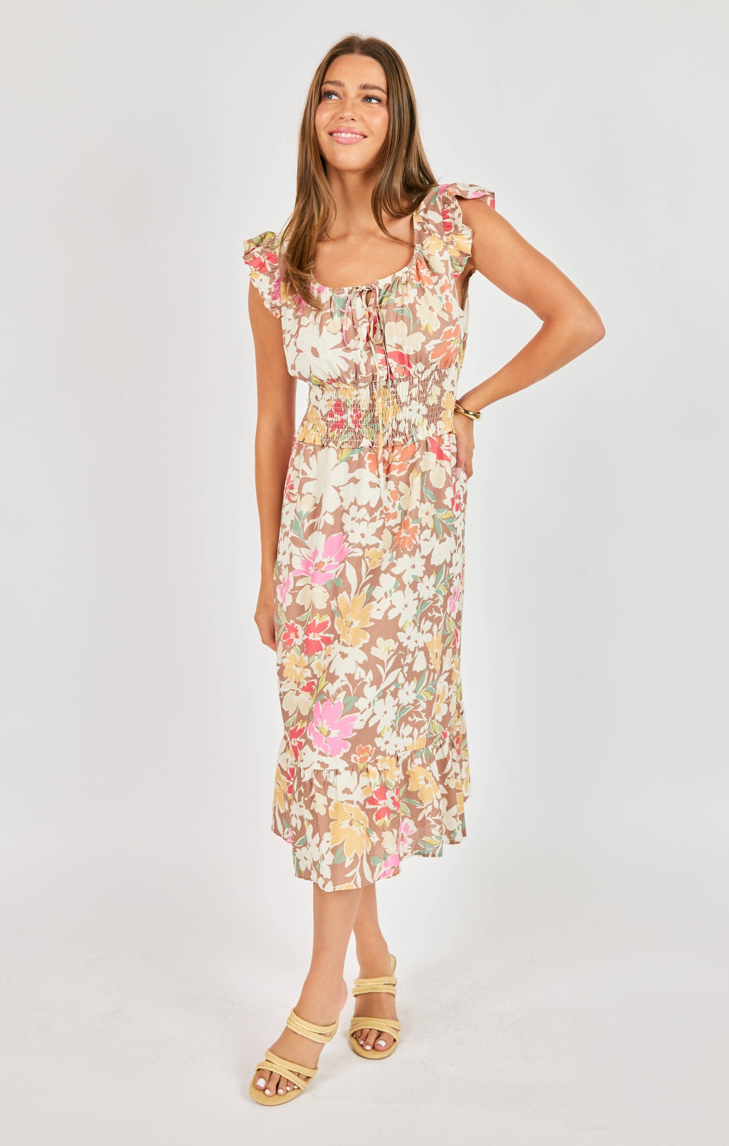 Floral Dunes Midi Dress
